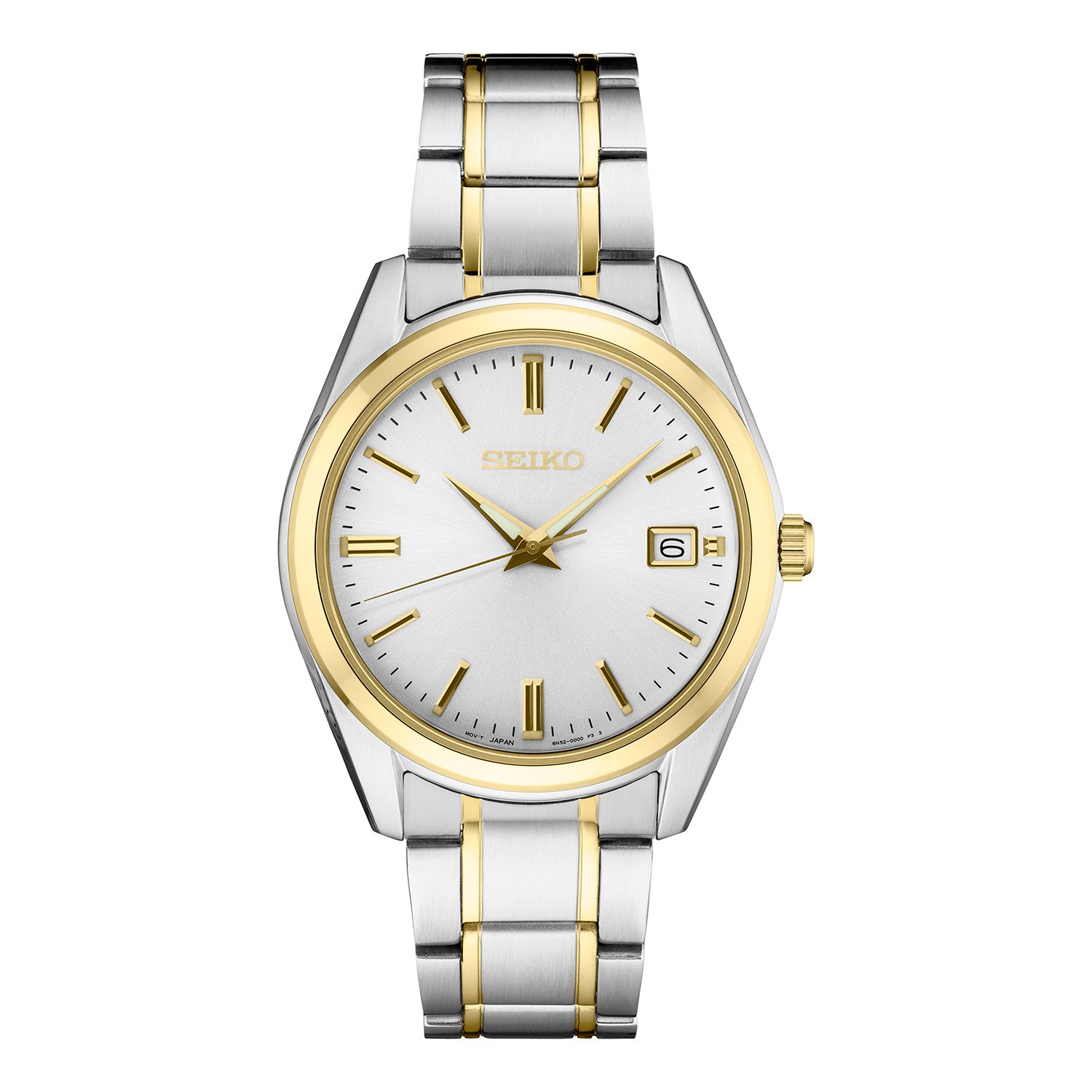 seiko mens two tone watch