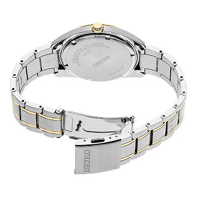 Seiko Men's Essentials Two Tone Watch with White Dial - SUR312