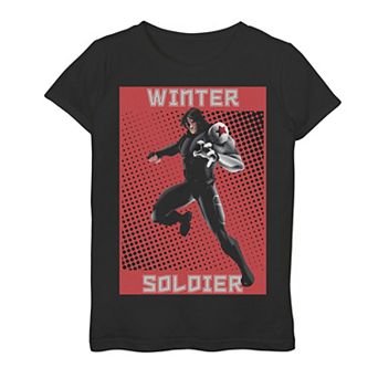 Girls 7-16 Marvel Winter Soldier Halftone Pop Art Poster Tee