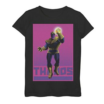 Girls 7-16 Marvel Thanos Halftone Pop Art Poster Tee