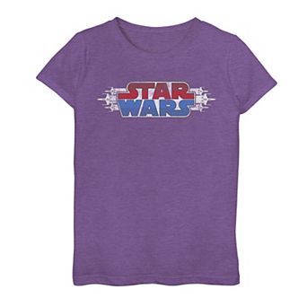 Girls 7-16 Star Wars X-Fighter Logo Tee