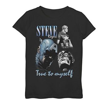 Girls 7-16 Marvel Steve Rogers Homage Poster Graphic Tee