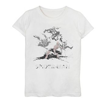 Girls 7-16 Marvel Spider-Man Splat Art Poster Graphic Tee