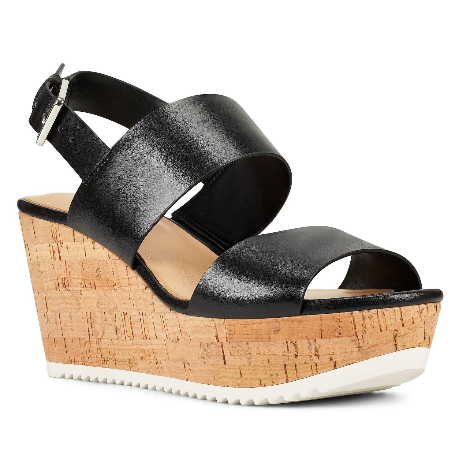 nine west black platform sandals