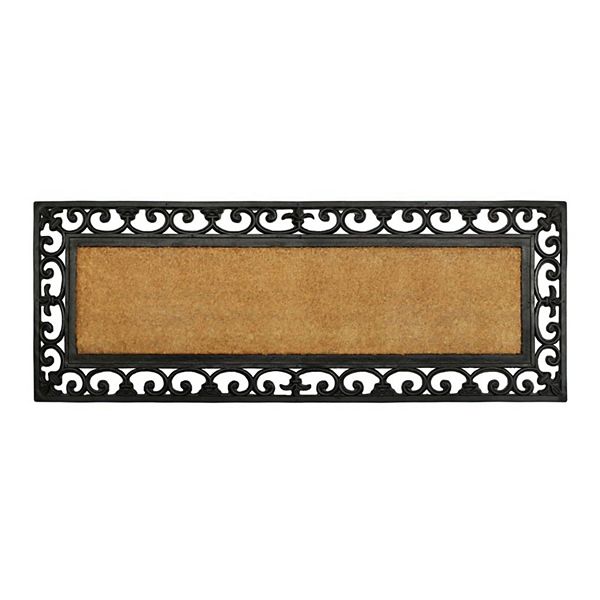 RugSmith Natural Moulded Rubber Coir Irongate Doormat