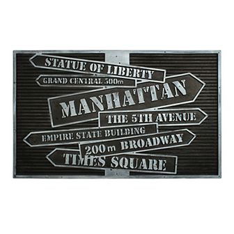 RugSmith Moulded New York City Signs Coir Doormat