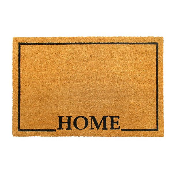 RugSmith Red Machine Tufted Baby It's Cold Outside Coir Doormat