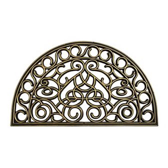 RugSmith Moulded Trellis Half-round Doormat