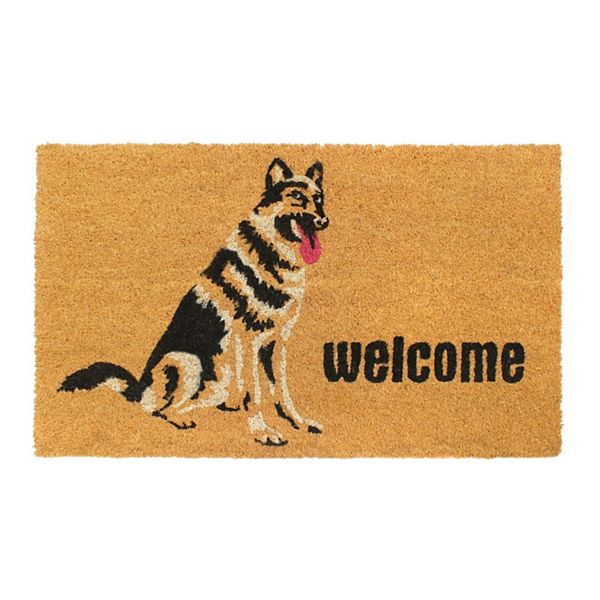 Shepherd Dog German Shepherd Welcome Mat TO KNOCK AND GET THE