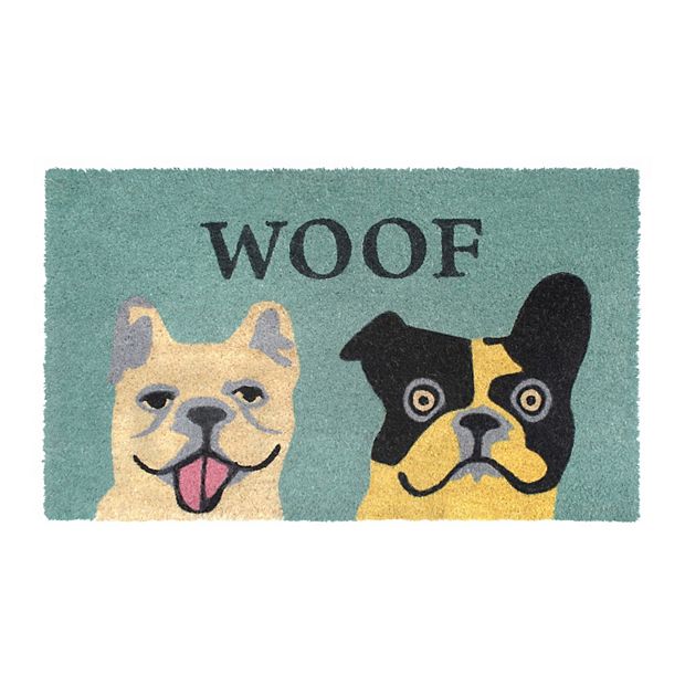 Rugsmith White Machine Tufted Dogs Doormat, 18 x 30