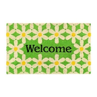 RugSmith Machine Tufted Daisy Coir Doormat