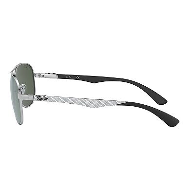 Women's Ray-Ban RB8313 58mm Mirrored Double Brow Bar Aviator Sunglasses