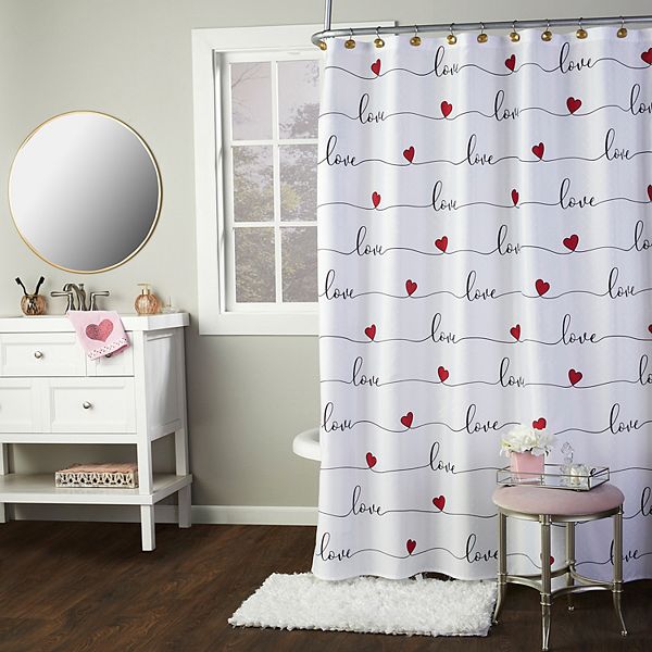 Skl Home Love Script Shower Curtain