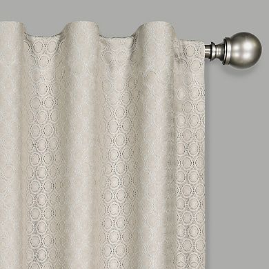 eclipse Absolute Zero Nora Crochet 100% Blackout 1-Panel Window Curtain