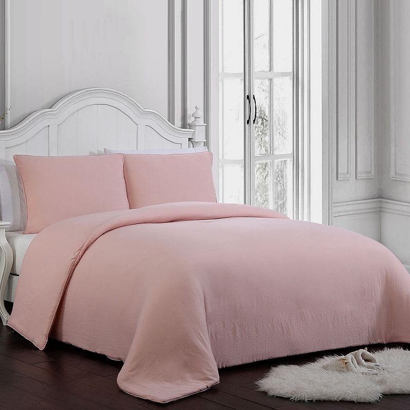 Gweneth Soft Washed Comforter Set, Pink, Twin