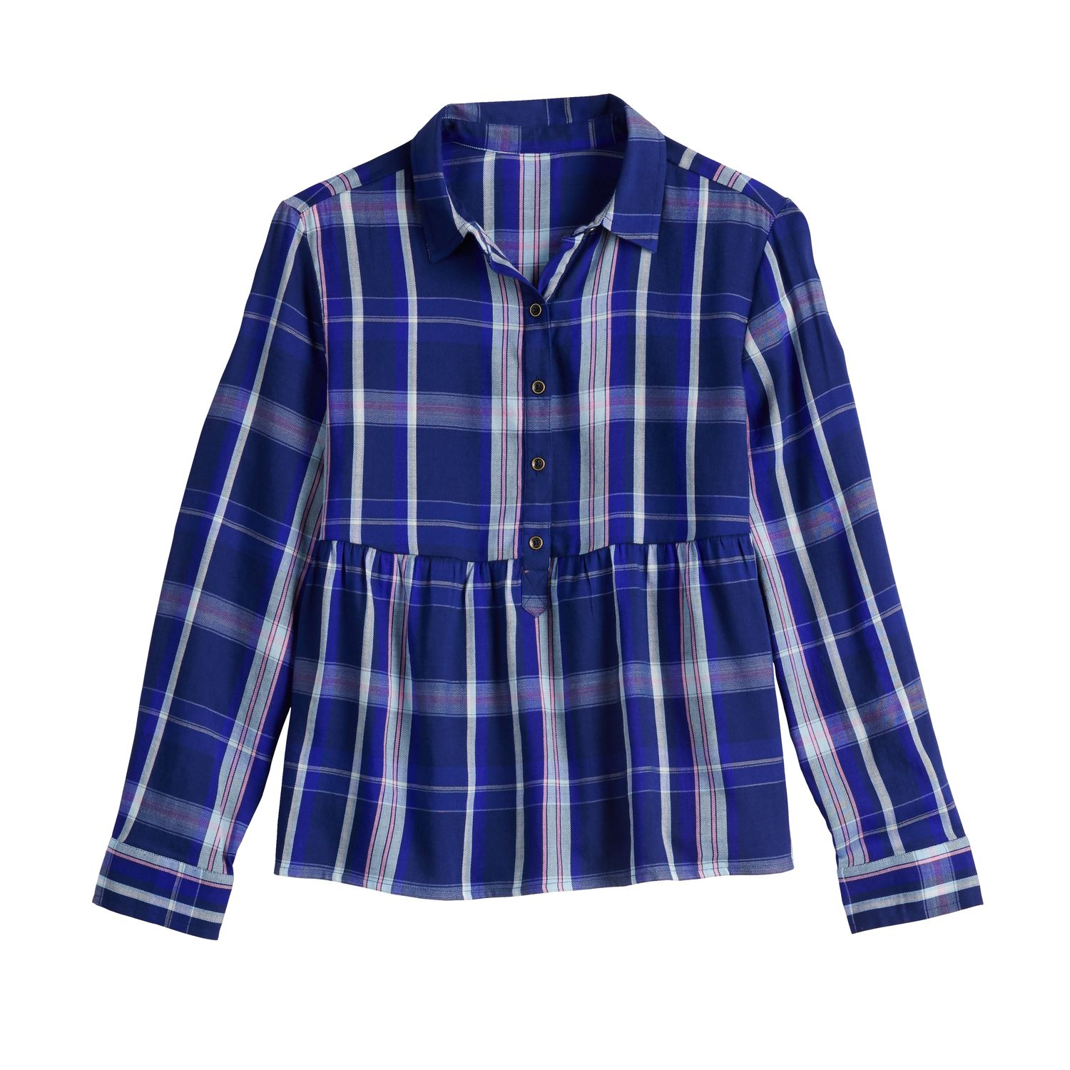 plaid babydoll shirt