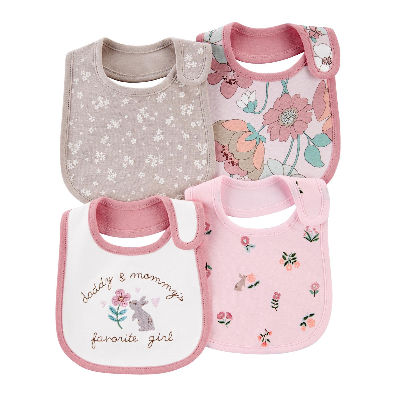 carters baby girl bibs