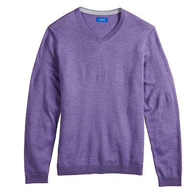 Men s Apt. 9 Seriously Soft Merino V Neck Sweater