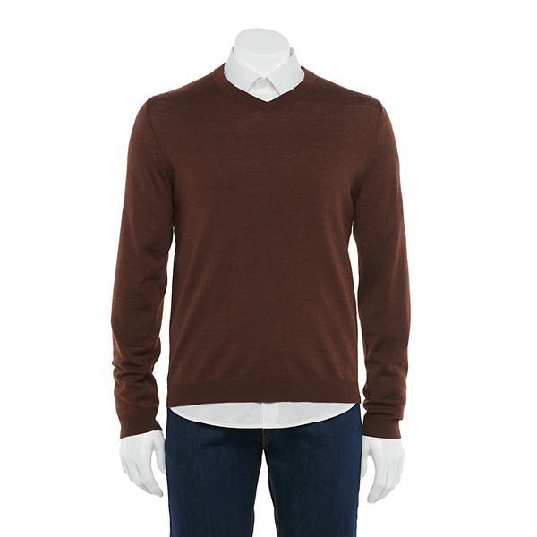 Kohls mens v neck on sale sweaters