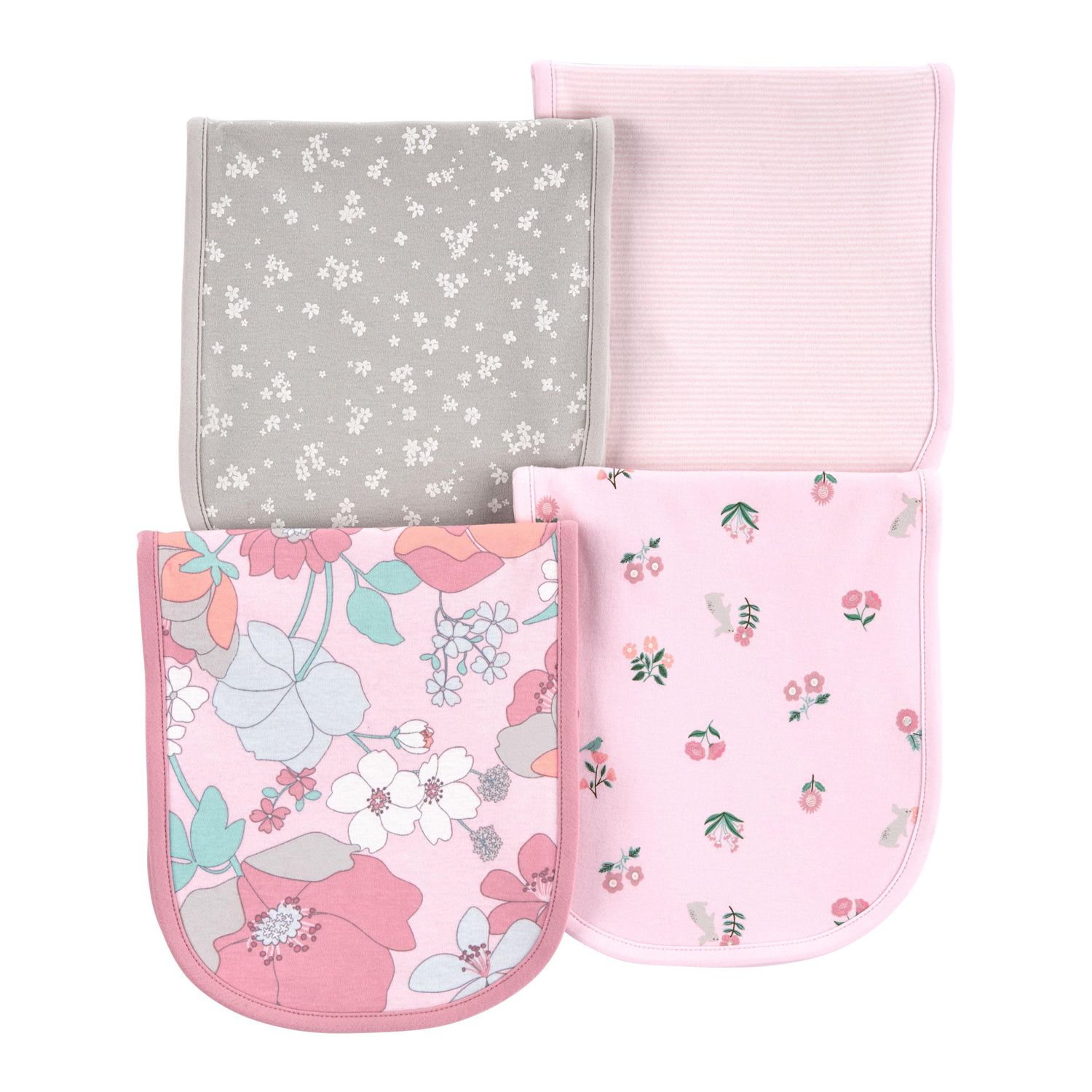 floral burp cloths