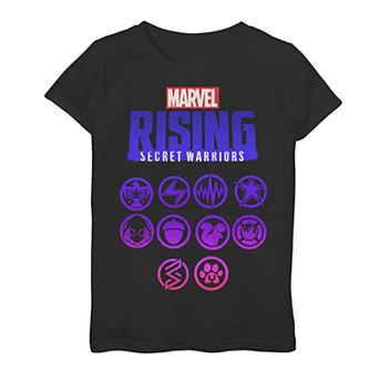 Girls 7-16 Marvel Rising: Secret Warriors Hero Emblems Tee
