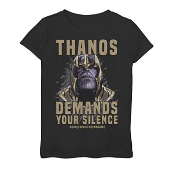 Girls 7-16 Marvel Avengers Endgame Thanos #DontSpoilTheEndgame Tee