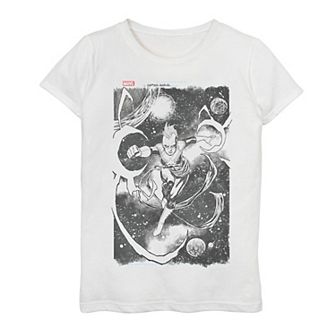 Girls 7-16 Marvel Captain Marvel Comic Cover Sketch Tee