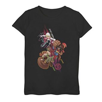 Girls 7-16 Marvel Rising Secret Warriors Action Pose Tee