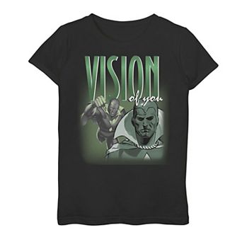 Girls 7-16 Marvel Vision Homage Poster Graphic Tee