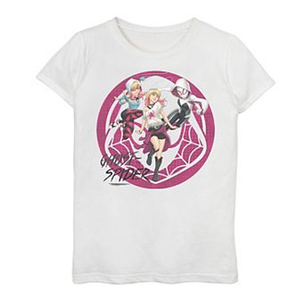 Girls 7-16 Marvel Rising Secret Warriors Ghospider Collage Logo Graphic Tee