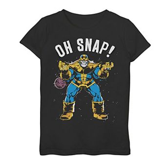 Girls 7-16 Marvel Thanos Space Oh Snap! Retro Comic Style Tee