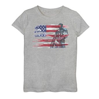 Girls 7-16 Marvel Captain America Stand to Honor Tee