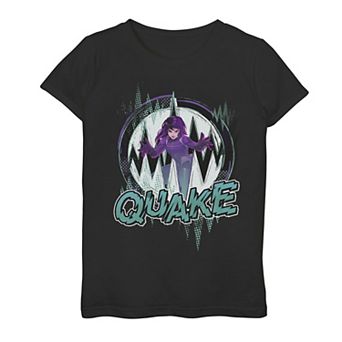 Girls 7-16 Marvel Rising Secret Warriors Quake Action Pose Logo Graphic Tee