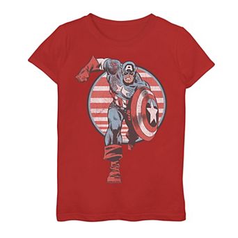 Girls 7-16 Marvel Captain America Charge Graphic Tee