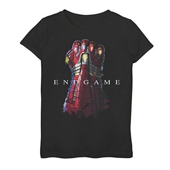 Girls 7-16 Marvel Avengers: Endgame Iron Man Gauntlet Tee