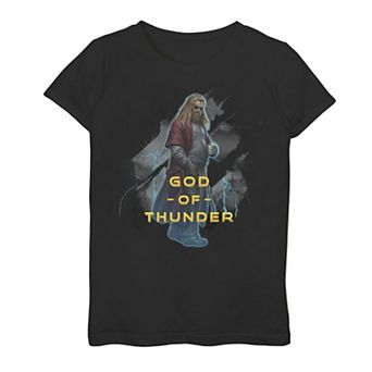 Girls 7-16 Marvel Avengers: Endgame Thor God Of Thunder Blue Hue Graphic Tee