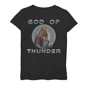 Girls 7-16 Marvel Avengers: Endgame Thor God Of Thunder Circle Portrait Graphic Tee