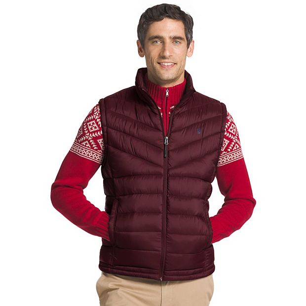 Izod men's quilted puffer vest top