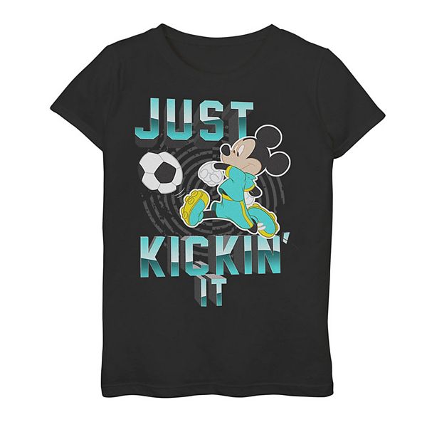 Girls 7-16 Disney's Mickey Mouse Just Kickin' It Soccer Tee