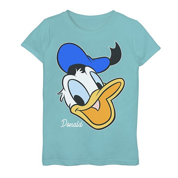 Disney's Donald Duck Girls 7-16 Smiling Face Portrait Tee