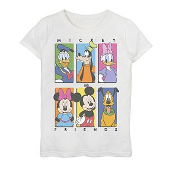 Disney's Mickey Mouse And Friends Panel Portraits Girls 7-16 Graphic Tee