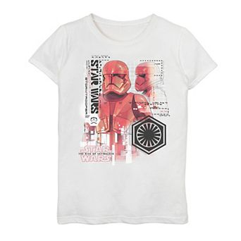 Girls 7-16 Star Wars The Rise of Skywalker Sith Trooper Schematic Villain Graphic Tee