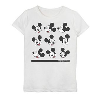 Disney's Mickey Mouse Girls 7-16 Different Face Of Mickey Tee