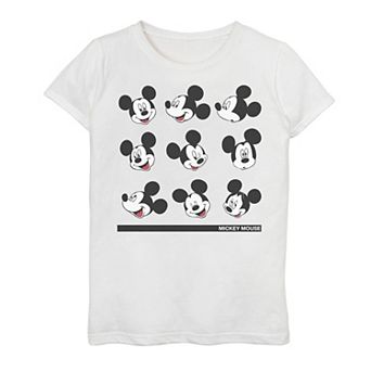 Disney's Mickey Mouse Girls 7-16 Different Face Of Mickey Tee