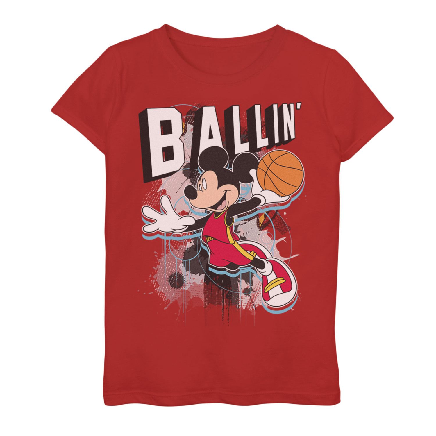 Image for Disney Girls 7-16 's Mickey Mouse Ballin' Portrait Tee at Kohl's.