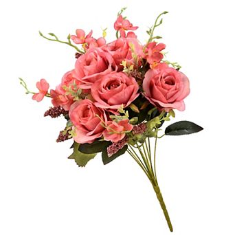 National Tree Company 19 in Artificial Pink Rose Bundle