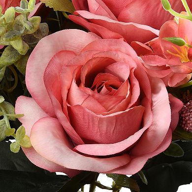 National Tree Company 19-in. Artificial Pink Rose Bundle