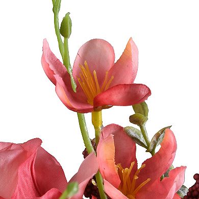 National Tree Company 19-in. Artificial Pink Rose Bundle