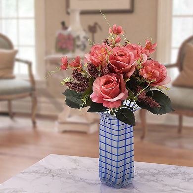 National Tree Company 19-in. Artificial Pink Rose Bundle