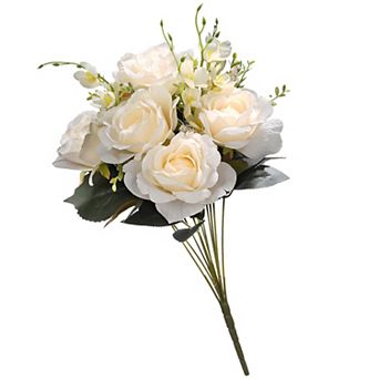 National Tree Company 19 in Artificial Cream Rose Bundle